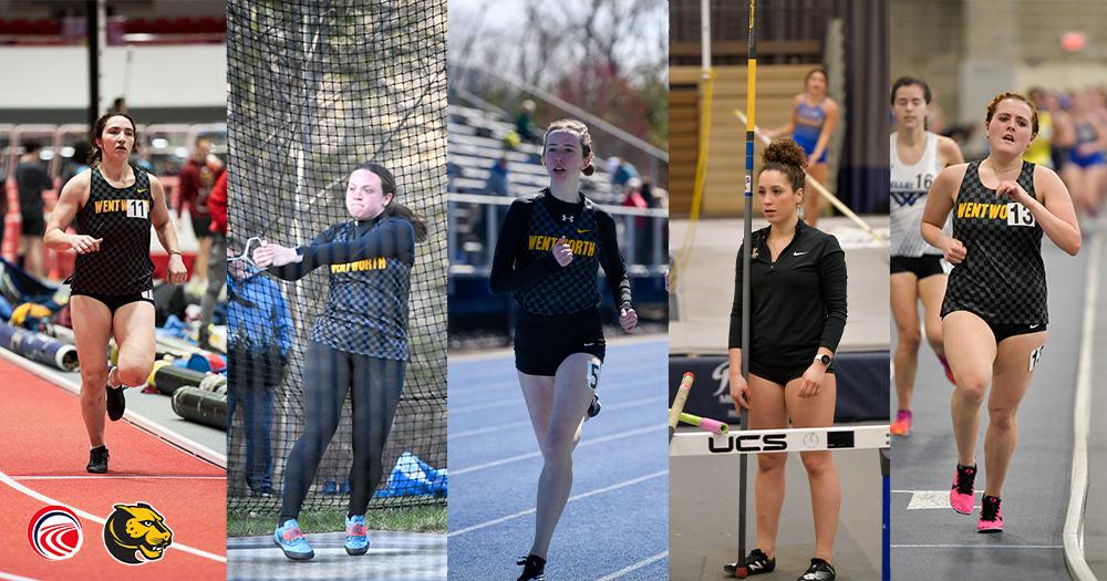 collage of women track and field athletes