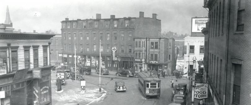 black and white photo showing Roxbury in 1939