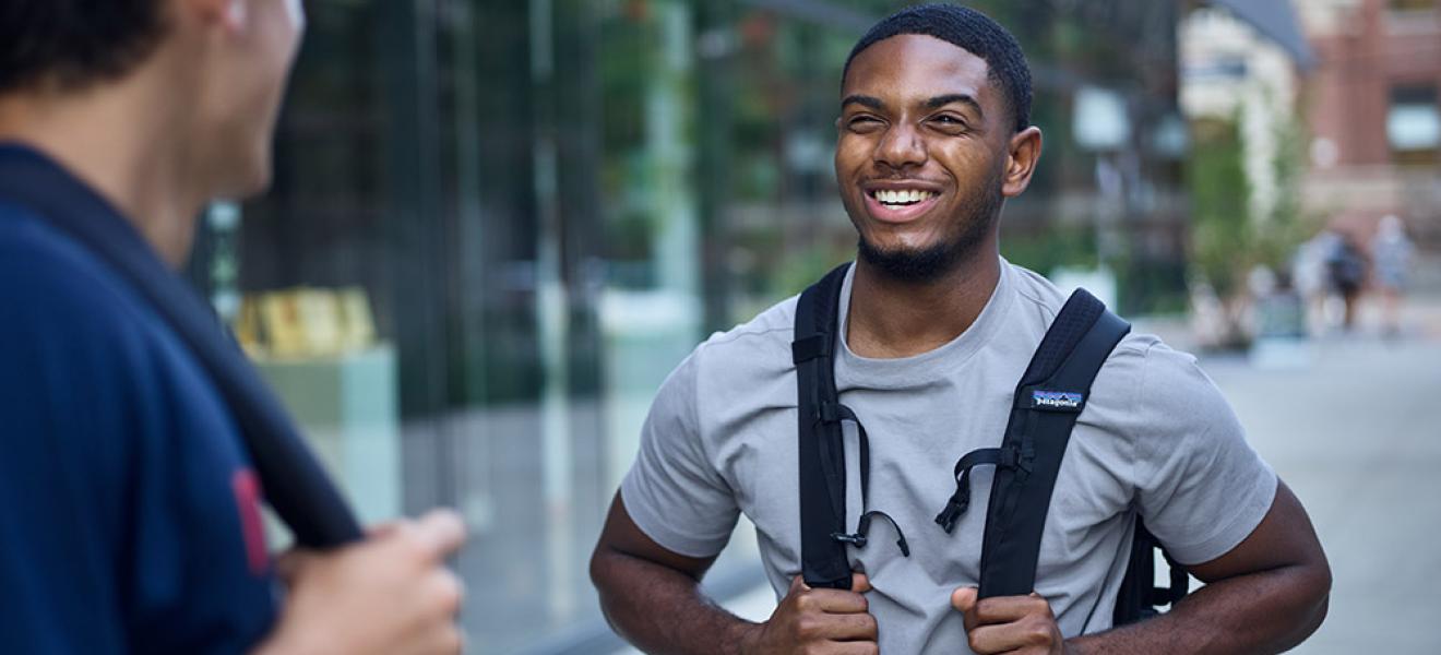 Student on Wentworth's campus