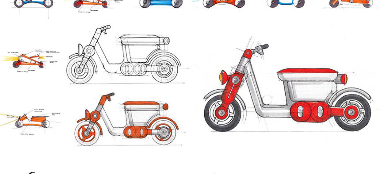 drawings of scooter prototypes