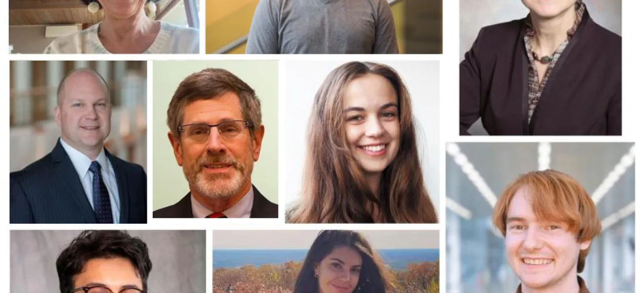A photo collage of Sandra Pascal, Travis McCready, Sophia Maggelakis, Timothy Wall, Steve Fusi, Nicole Thackaberry, Christopher Men, Jenna Rosado, and Andrew Croteau