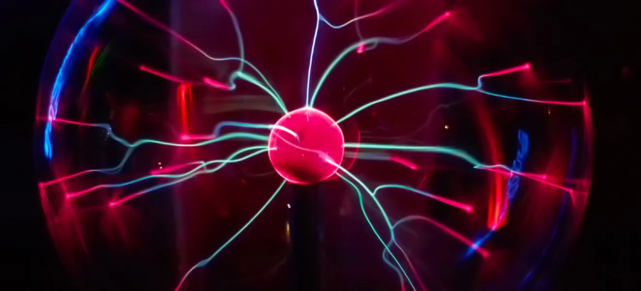 electricity shown in a glass dome