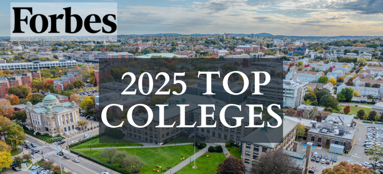 aerial shot of college campus with words over it reading "top colleges"