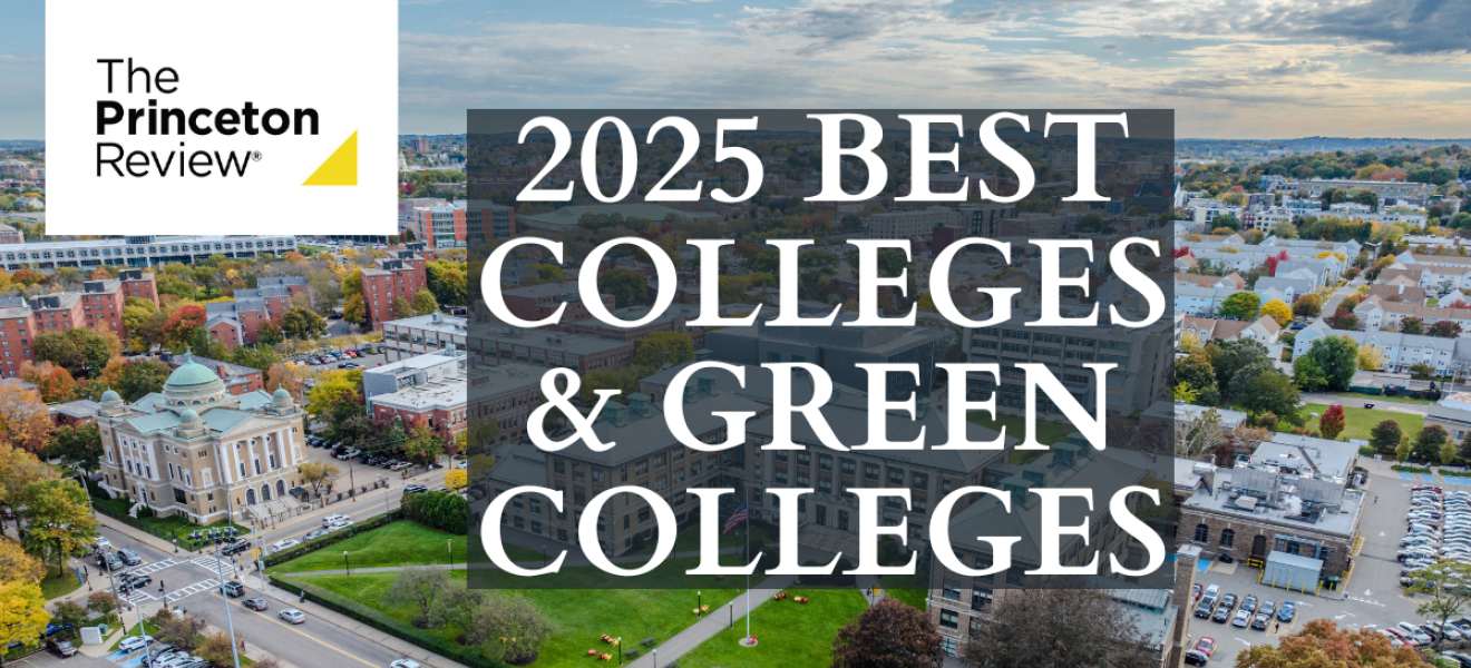 graphic with "best college" text over a background of aerial college shot