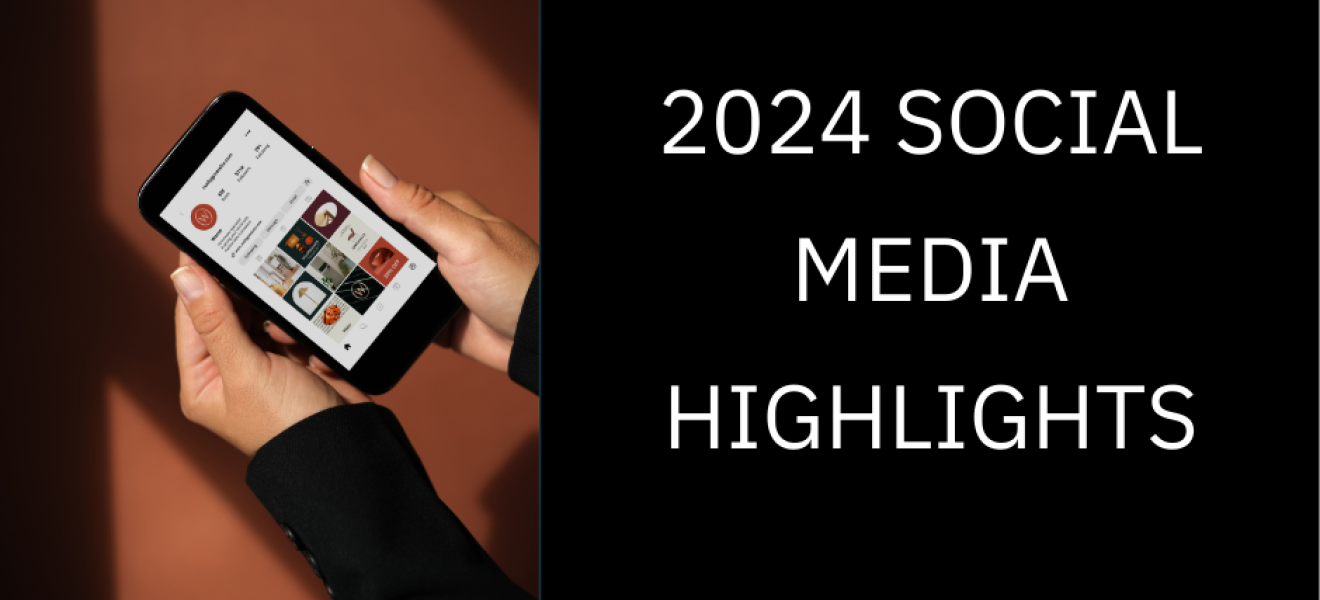 graphic that reads "social media year in review"