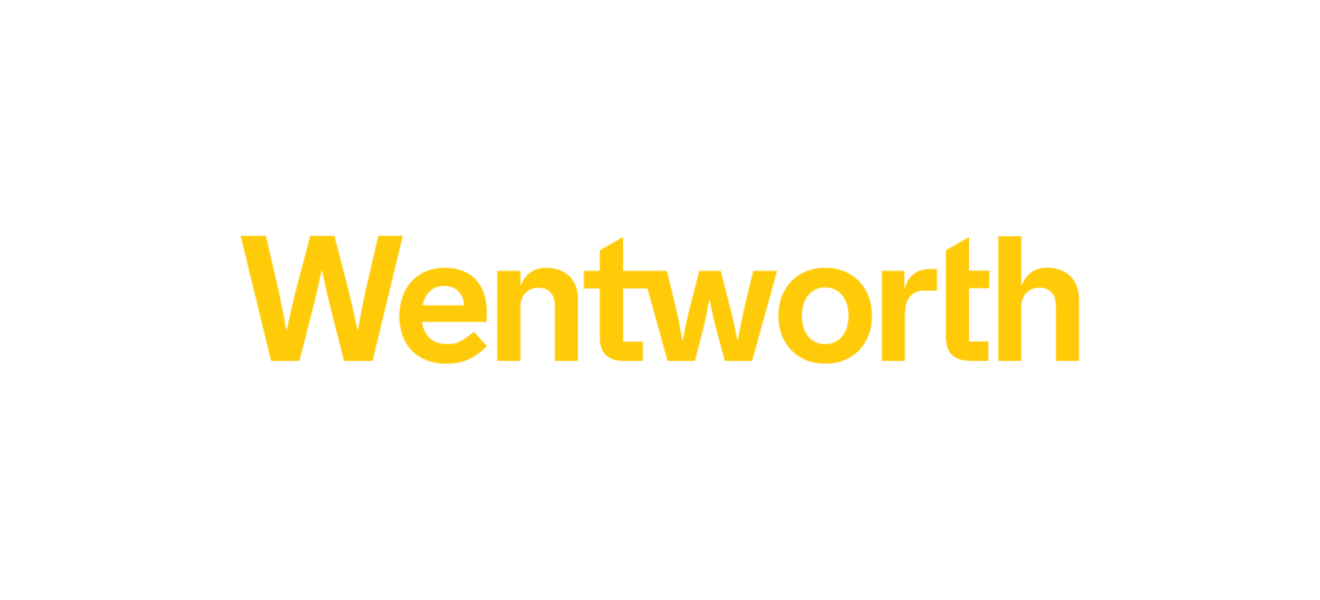 yellow letters spelling the word "wentworth"
