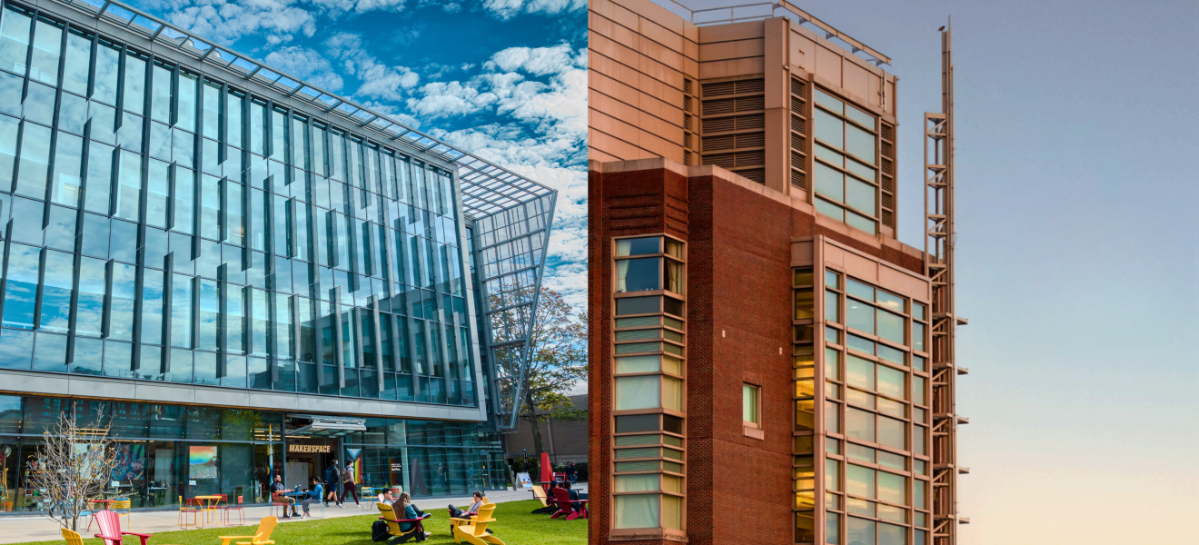 collage of a wentworth building next to a bu building