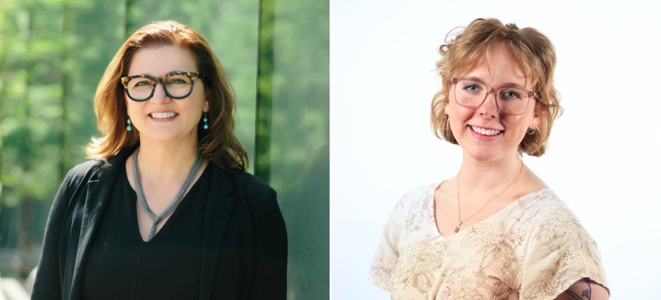 two portraits of two different women