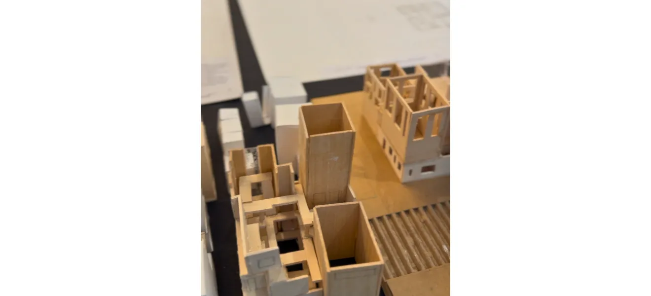 a cardboard model of a building
