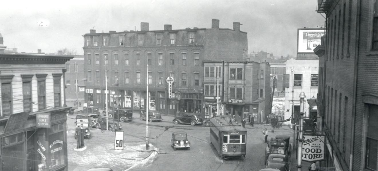 black and white photo showing Roxbury in 1939