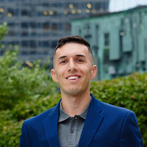Headshot portrait of a man