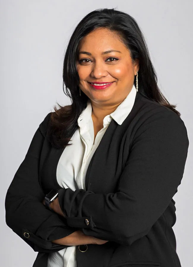 A headshot of the dean of Graduate Education, Durga Suresh. 