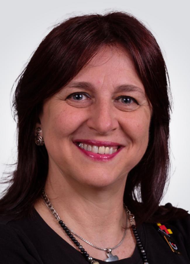 A headshot of a woman 