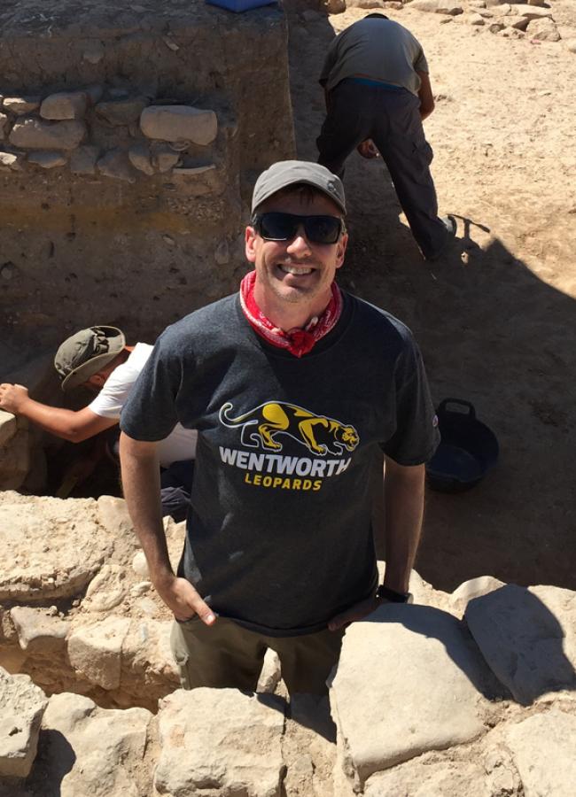 Jody Gordon in Cypress on an archeological dig