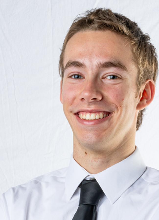 Headshot portrait of a man