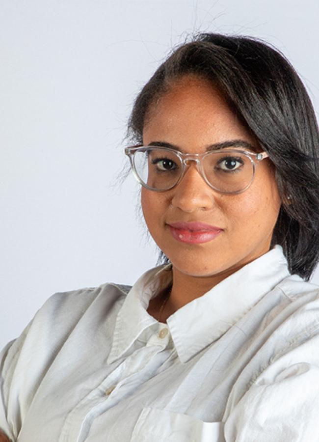 Headshot portrait of a woman